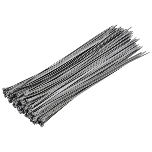 Bolt Dropper Zip Ties Pack of 100-12'' Gray Heavy Duty Cable Ties - 40lb Strength Self-Locking Nylon Wire Ties - Weather-Resistant Zip Tie for Cable