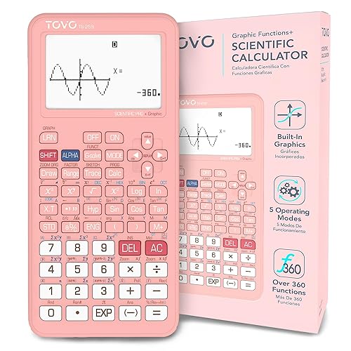 TOVO 2026 Upgraded Scientific Calculator with Graphic Functions, Massive 3" Screen, 360+ Functions Multi-Mode Graphing Calculators for Students, High
