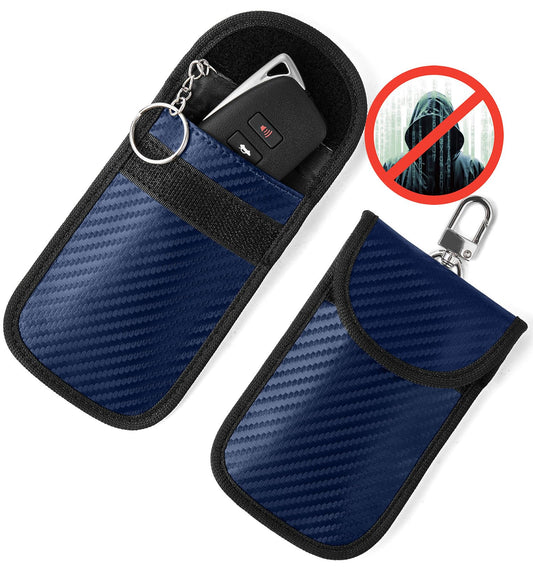 Vammcht Upgraded Faraday Bag for Key Fob (2 Pack), Premium Faraday Key Fob Protector- Car RFID Signal Blocking, Car Security Protection, Anti-Theft