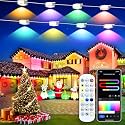 Smart Permanent Outdoor Lights for House, 150ft with 72 RGB+IC Permanent Outdoor Lights, P67 Waterproof with DIY Scene for Halloween Christmas Decor