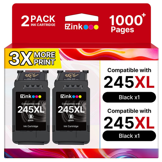 E-Z Ink 245XL Ink Cartridge Replacement for Canon 245XL Black Ink 2 Black