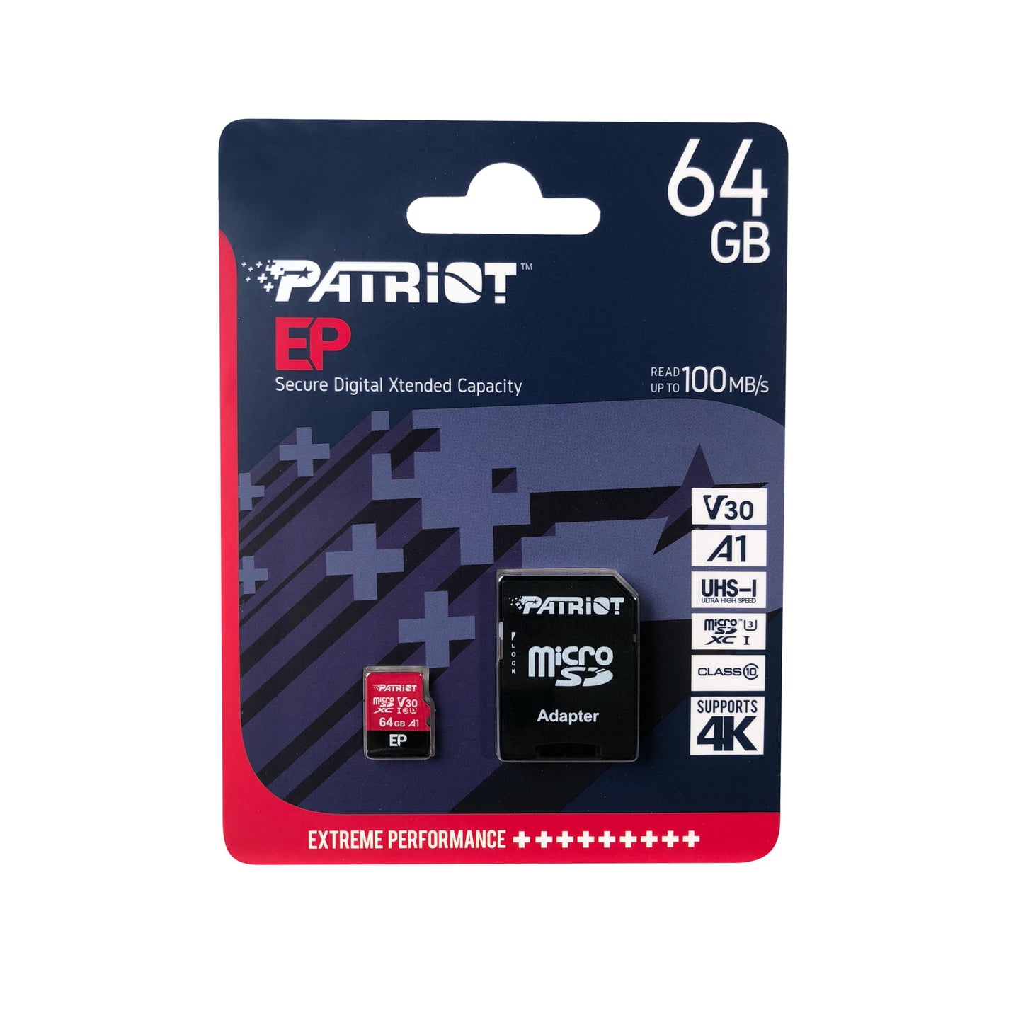 Patriot Memory 64GB A1 / V30 Micro SD Card for Android Phones and Tablets, 4K Video Recording - PEF64GEP31MCX
