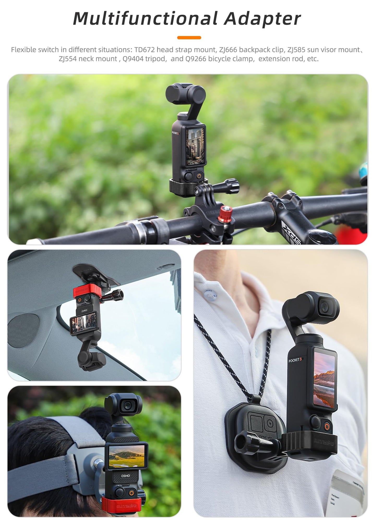 Shaluoman Pocket 3 Metal Expanding Mount Holder for DJI Osmo Pocket 3 Accessories, Camera Extension Adapter Metal Mount Adapter Bracket Connecting