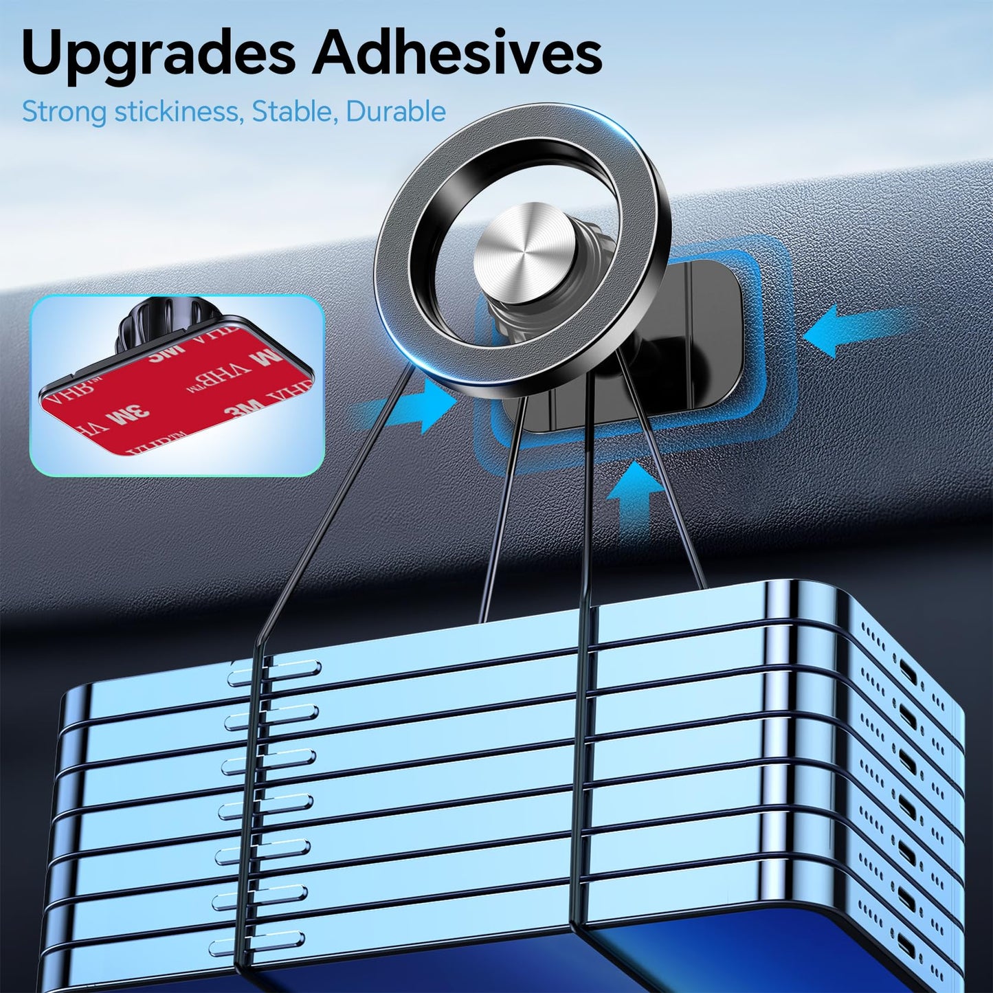 Kaistyle for Magsafe Car Mount?Strong Magnets?Magnetic Phone Holder for Car Phone Holder Mount Dash Mounted Holders Phone Holders for Your Car