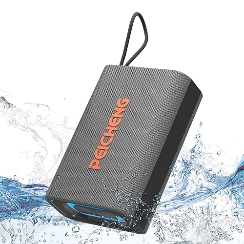 PEICHENG Speaker, Portable Wireless Bluetooth Speakers, Waterproof Loud Stereo Sound with RGB Lights TWS Paire Long Playtime for Home/Party/Outdoor