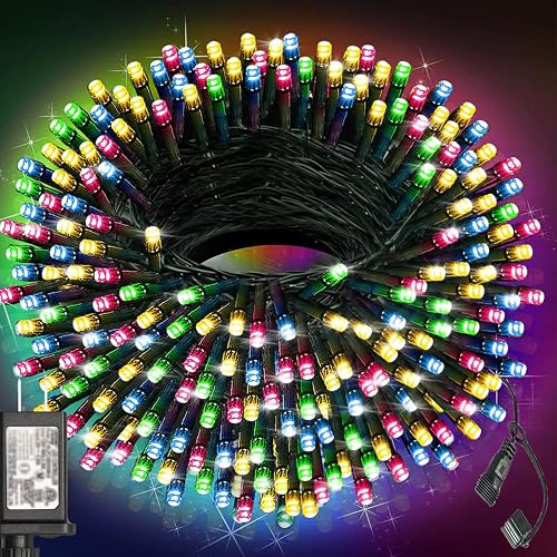 Haili 105FT 300 LED Christmas Lights Outdoor Waterproof, 8 Mode Connectable String Lights for Christmas Tree, Wedding, Party, Patio, House Christmas