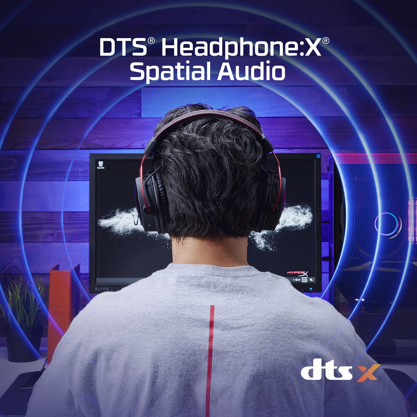 HyperX Cloud Alpha Wireless - Gaming Headset for PC, 300-hour battery life, DTS Headphone:X Spatial Audio, Memory foam, Dual Chamber Drivers