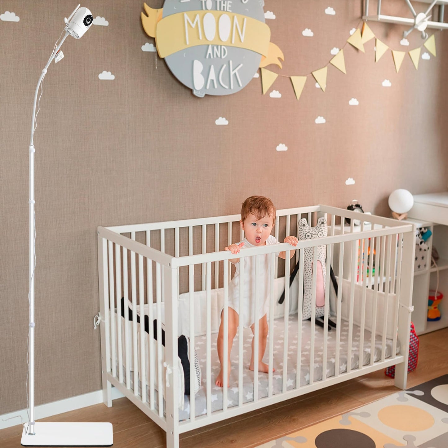 Upgraded Universal Baby Monitor Floor Stand Holder for VTech New VM901, VM928HD, VM5463, VM819, VM919HD Cameras, Stable Silent Base, Height