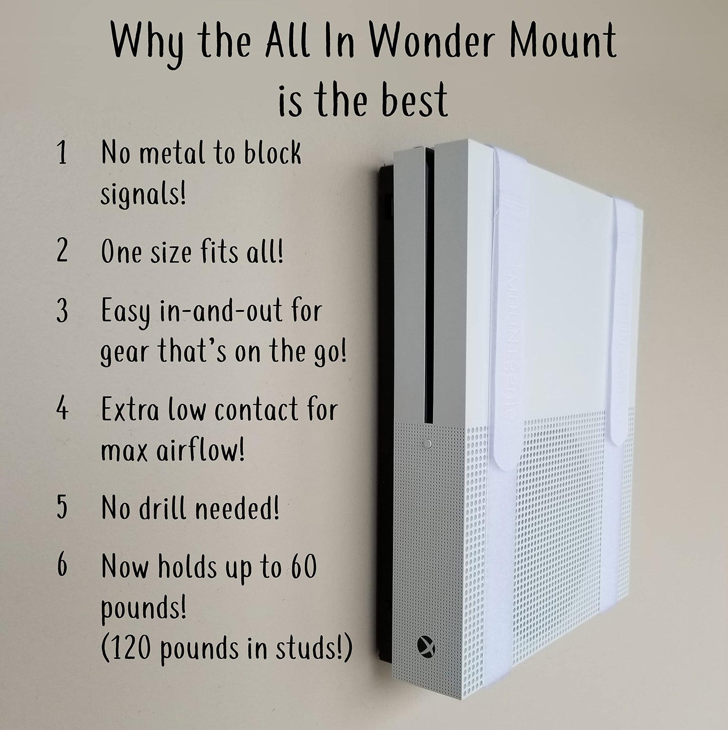 Mount Genie The All-in Wonder Mount (1-Pack): The Easiest Wall Mount for Any Component Routers Modems Xbox Game Consoles DVRs | One Size Fits All |