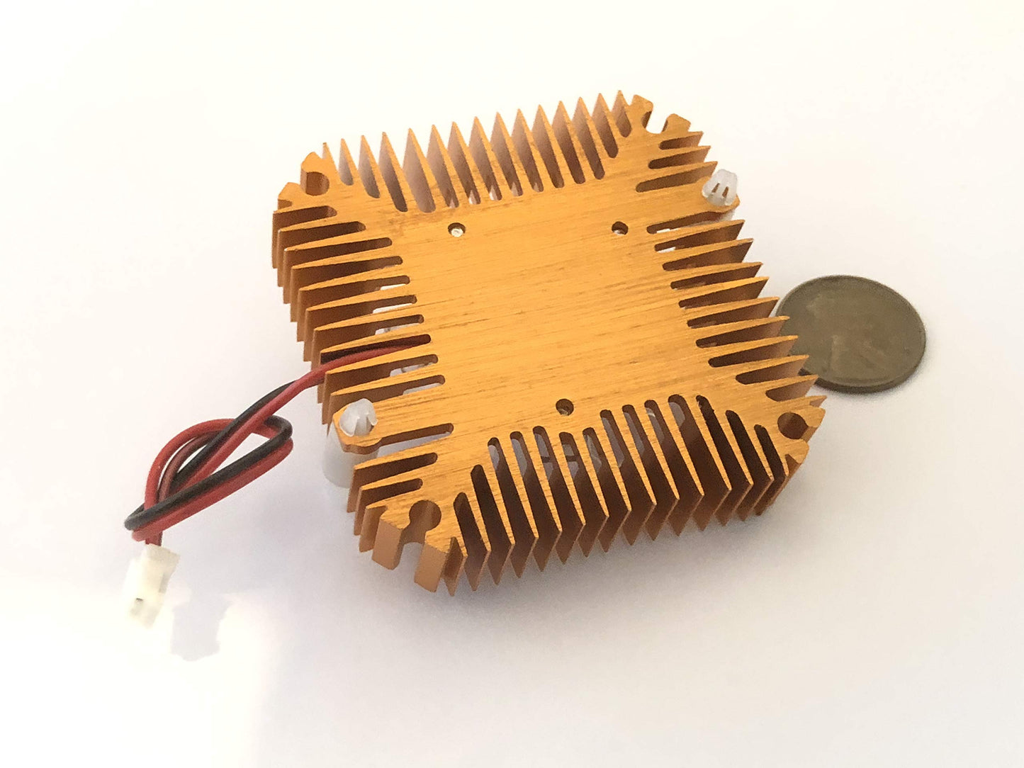 4 Pieces copper 12v 55mm 2PIN Aluminum Cooling Fan Heatsink Cooler VGA CPU A8