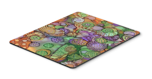 Caroline's Treasures 8971MP Abstract in Purple Green and Orange Mouse Pad, Hot Pad or Trivet, Large, Multicolor