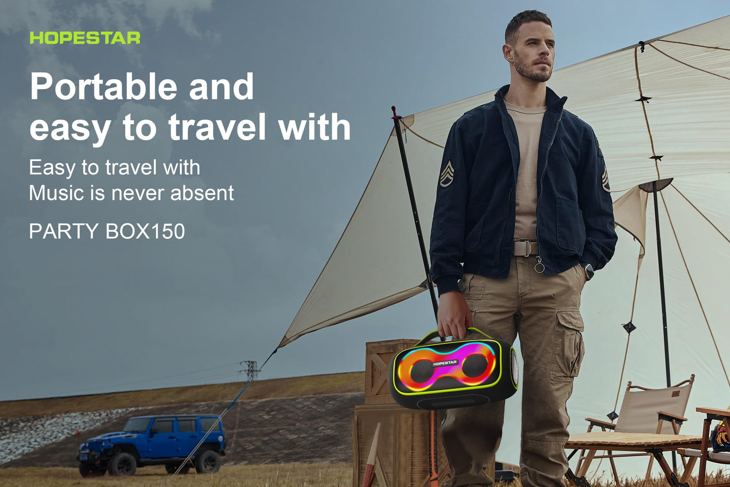 WorryFree Gadgets Portable Bluetooth Speaker, Loud Sound, 60W Powerful Deep Bass Stereo Sound, Wireless Indoor/Outdoor Party Speaker for Camping