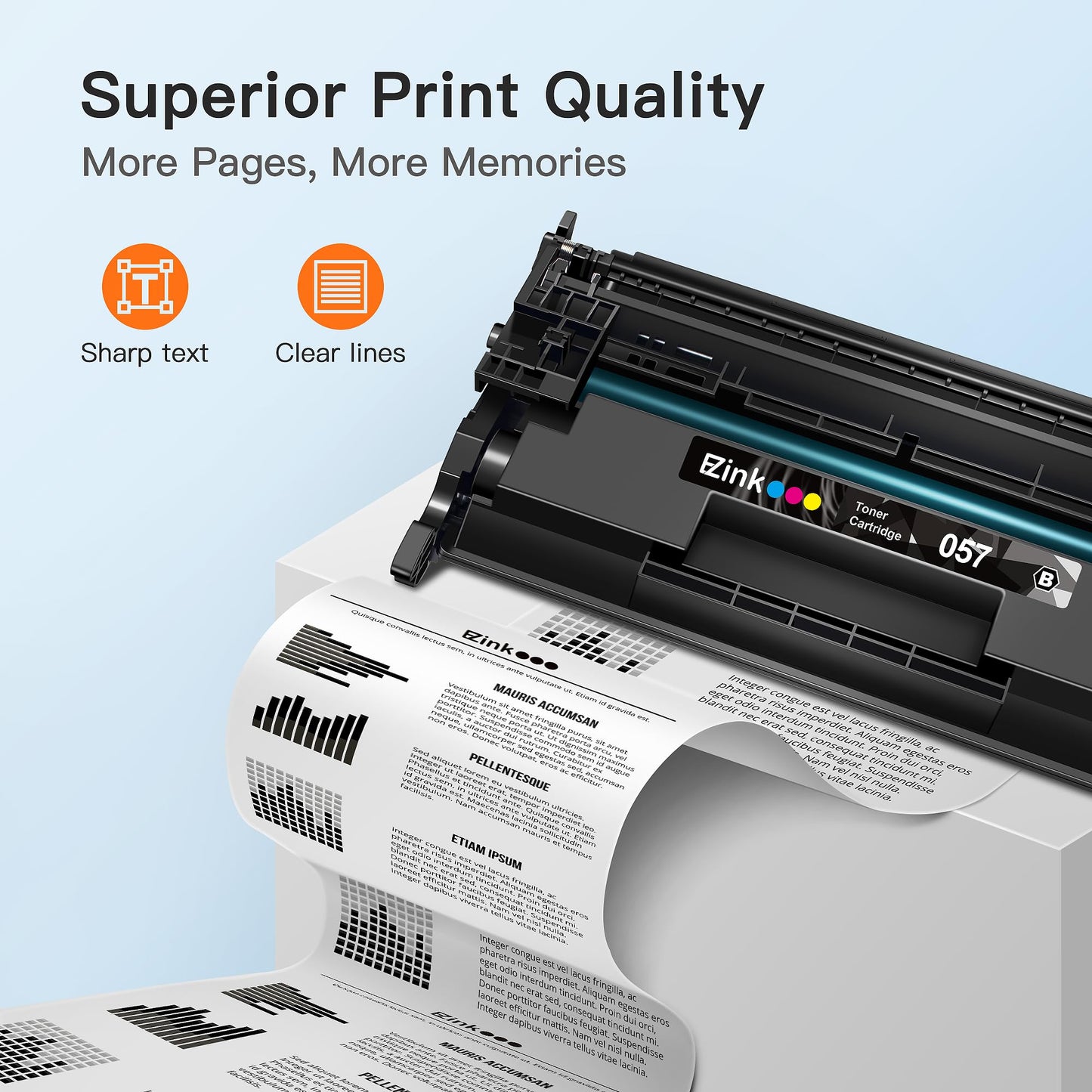 E-Z Ink Compatible Toner Cartridges Replacement for Canon 057 057H CRG-057 Toner Cartridge Work with ImageCLASS MF445dw MF448dw LBP226dw LBP227dw