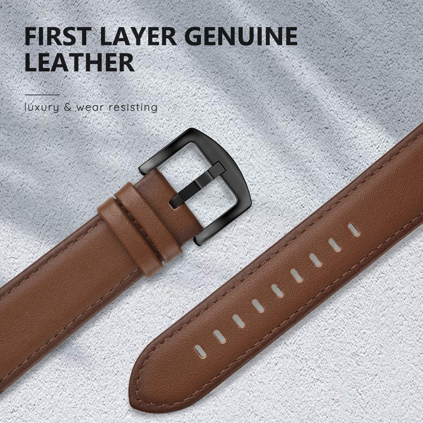 EDIMENS Braided Leather Band Compatible for Apple Watch Bands 46mm 45mm 44mm 42mm Series 1 2 3 Men Women, Retro Braided Pattern Leather Wristband