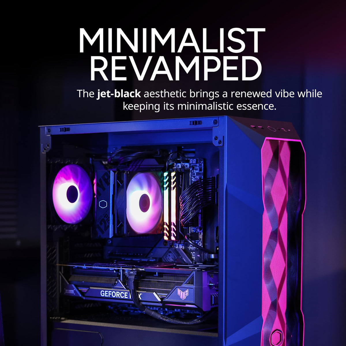 Cooler Master Hyper 212 PRO ARGB CPU Air Cooler, 4 Heat Pipes, PWM Fan