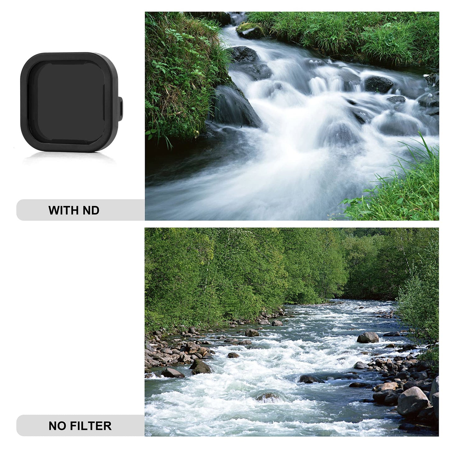 SOONSUN 6-Pack Lens Filter Set for GoPro Hero 12 11 10 9 Black - ND8, ND16, ND32, CPL, Red, Magenta - Neutral Density, Circular Polarizer & Snorkeling