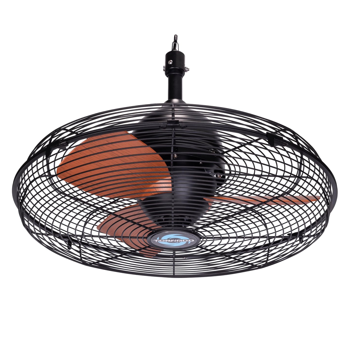 Tornado 20-Inch Outdoor Downrod Mount Ceiling Fan, IPX4 Water-Resistant with Remote Control, 3-Speed Settings, 3300 CFM Airflow, 10-Foot Cord, UL