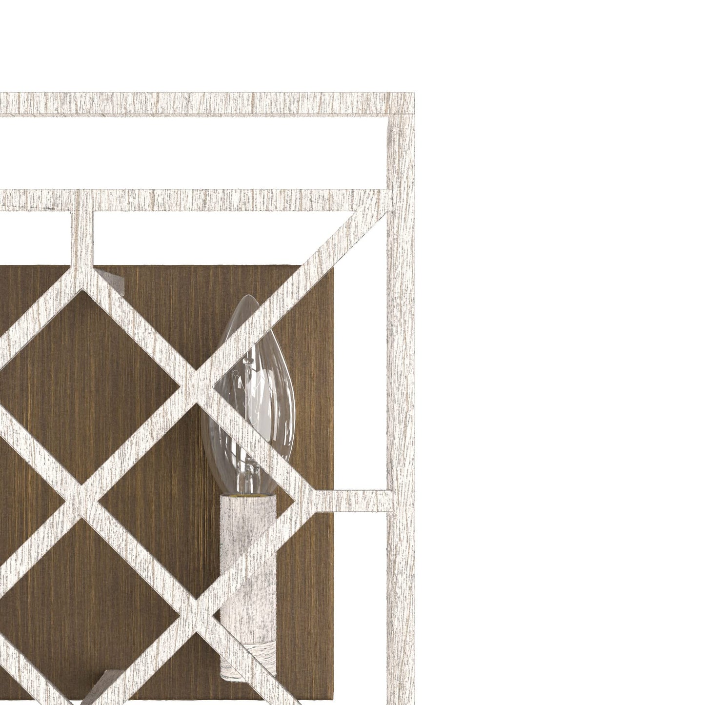 Hunter - Langwood 2-Light Distressed White, Medium Size Sconce Light, Dimmable, Rustic Style, for Bedrooms, Kitchens, Foyers, Bathrooms - 19336
