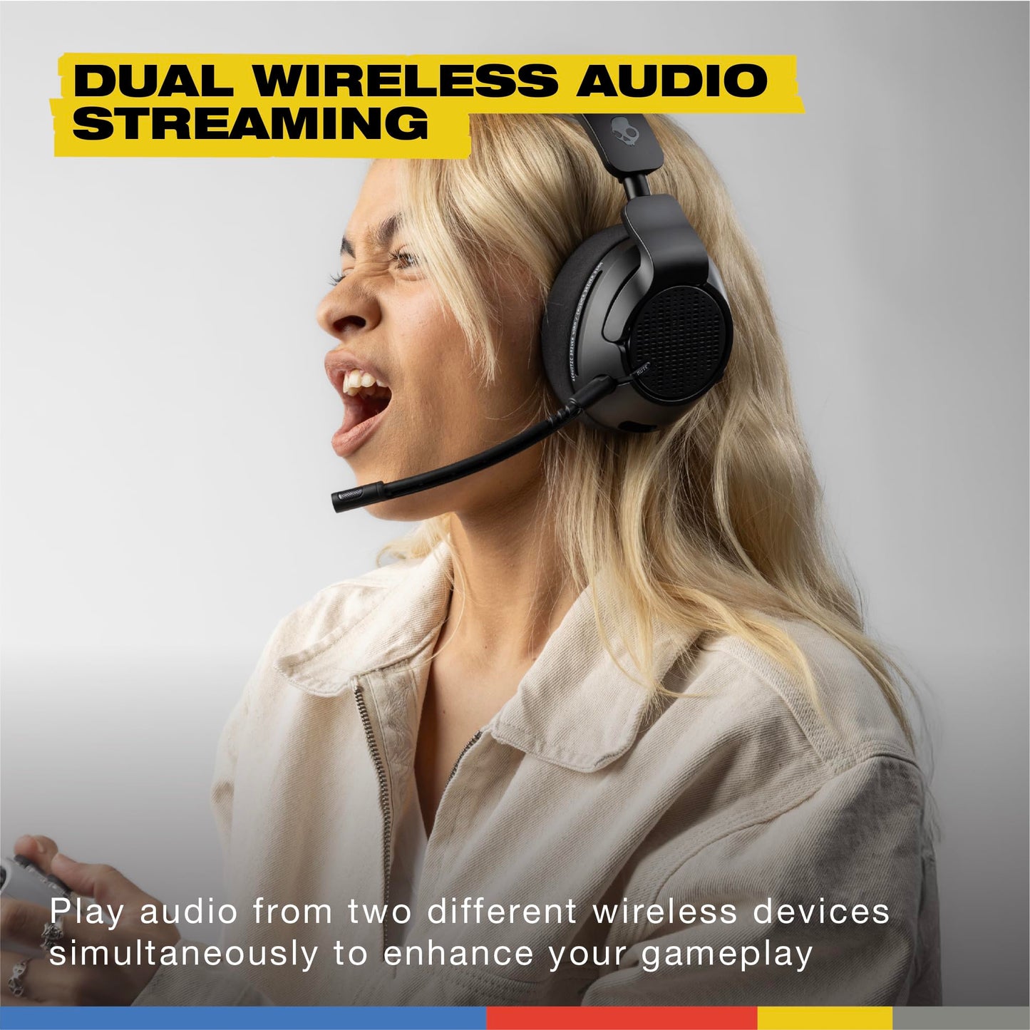 Skullcandy Crusher PLYR 720 Wireless Gaming Headset, Ultimate Immersion and Comfort, THX Spatial Audio, Multi-Sensory Bass and Platform- Digi-Black…