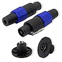 Speakon NL4FC?GELRHONR NL4 Connector Round Speaker Plug Twist Lock 4 Pole Speaker Plug Compatible with Speakon NL4FC, NL4FX, NLT4X, NL2FC, NA4LJ