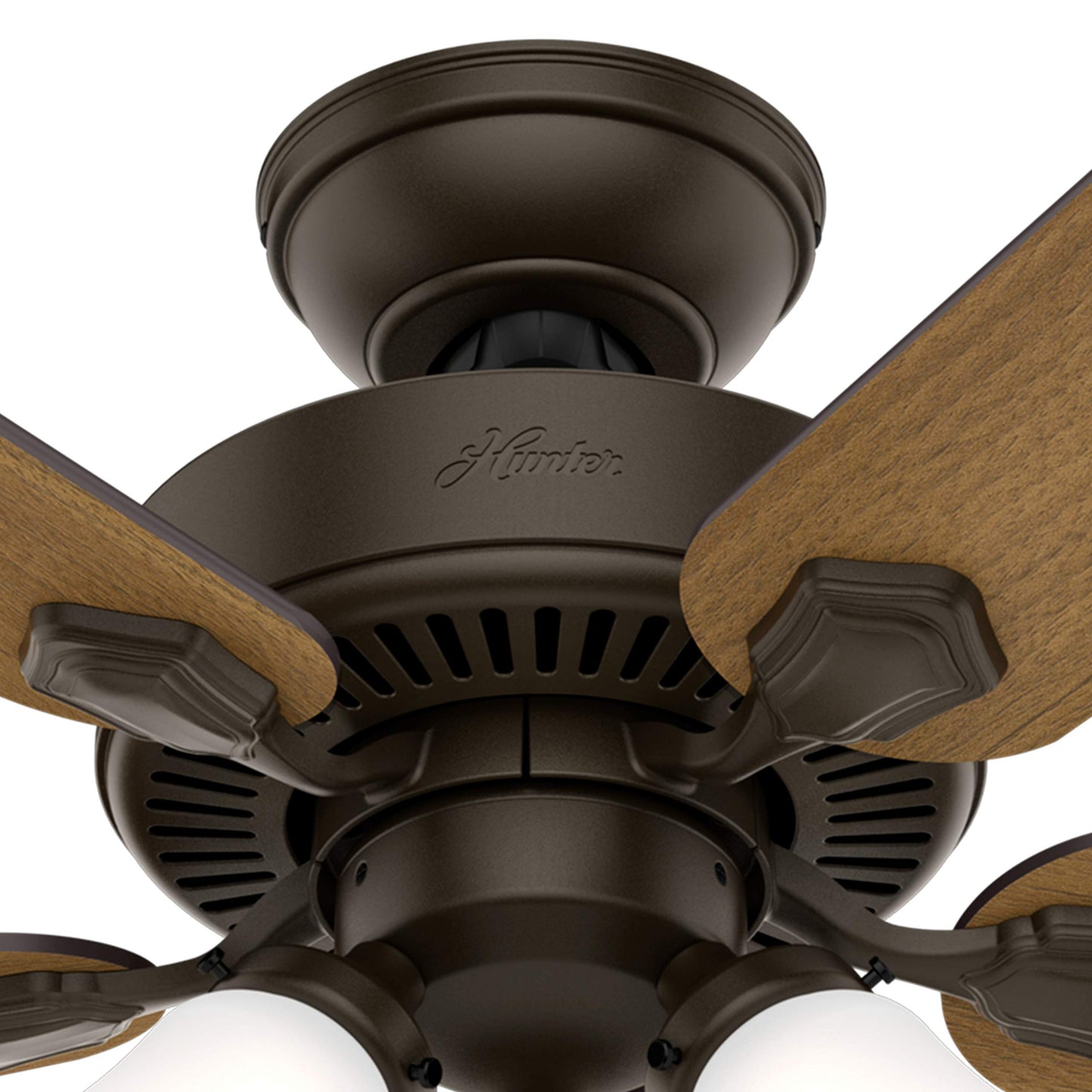 Hunter Fan 52 inch Indoor Traditional New Bronze Ceiling Fan with Light Kit (Renewed)