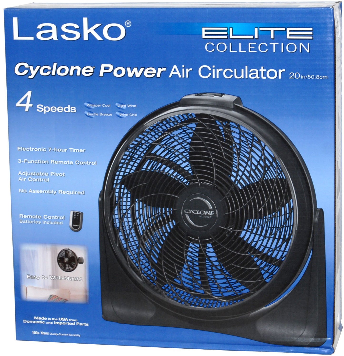 Lasko Elite Collection Cyclone Power Air Circulator 20 in