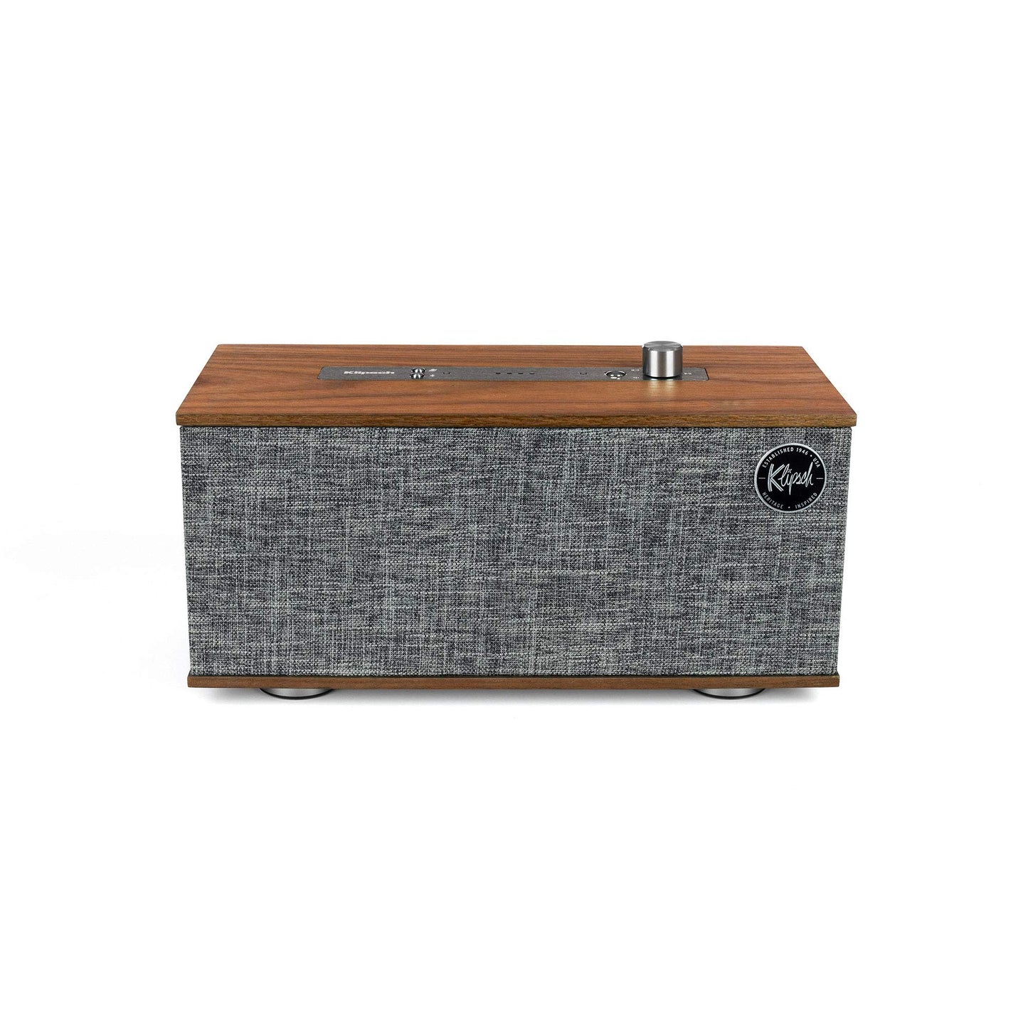 Klipsch The One Tabletop Wireless Stereo in Walnut | Bluetooth-Enabled, Multi-Room Ready, and fits Almost Anywhere