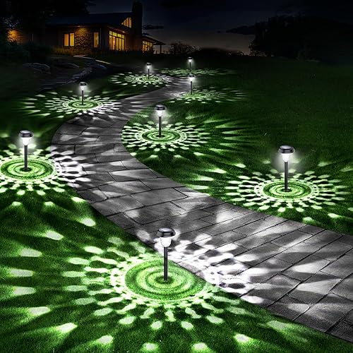 10 Pack Ultra Bright Solar Lights Outdoor Waterproof, from Dusk to Dawn Up to 12H Outdoor Solar Lights, Auto On/Off Solar Powered Garden Pathway