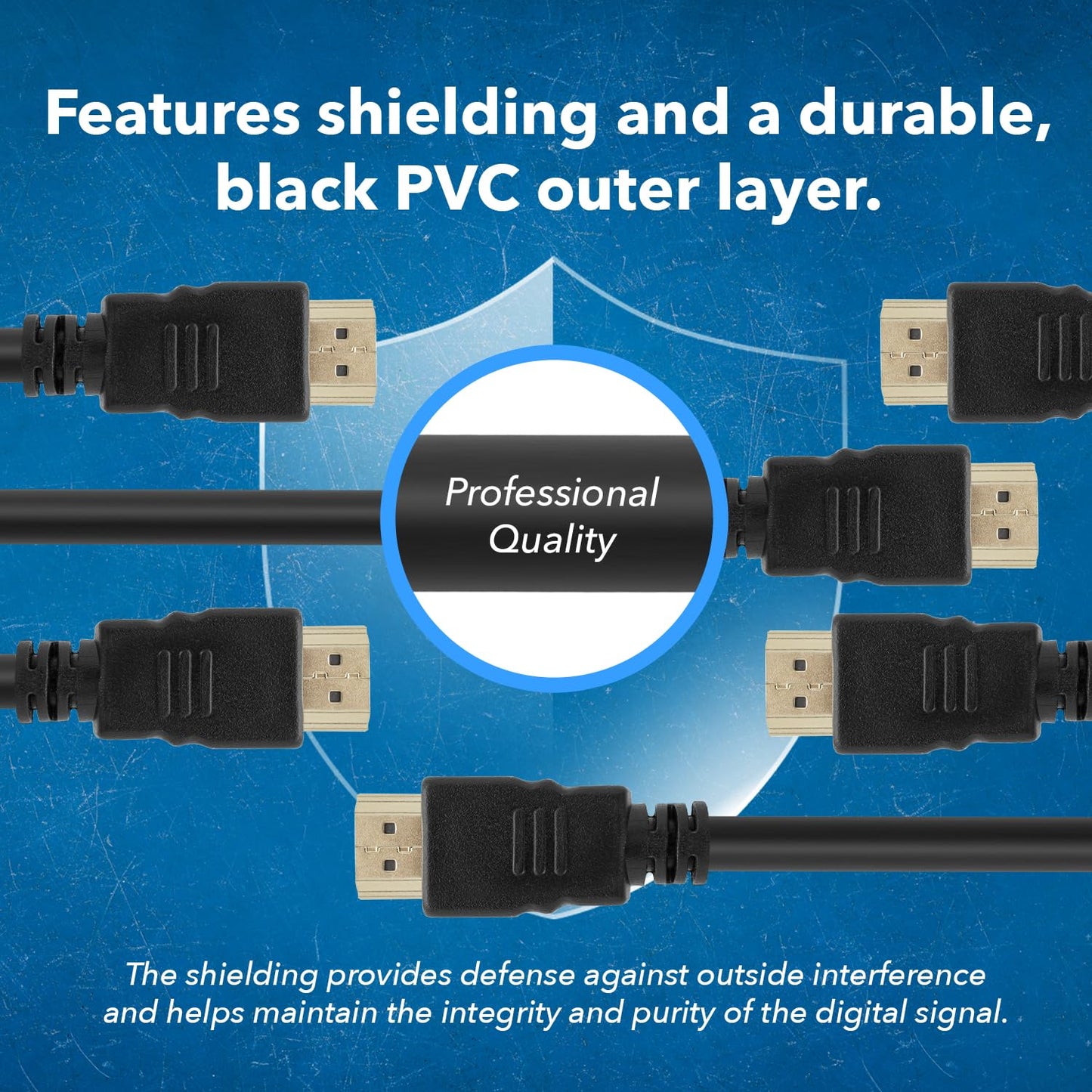 OREI Ultra High Speed 4kHDMI Cable 6ft - High-Speed 10.2Gbps, 3D, ARC, Ethernet - Premium 6ft HDMI Cable for TVs, Monitors, Home Theater & Gaming (10