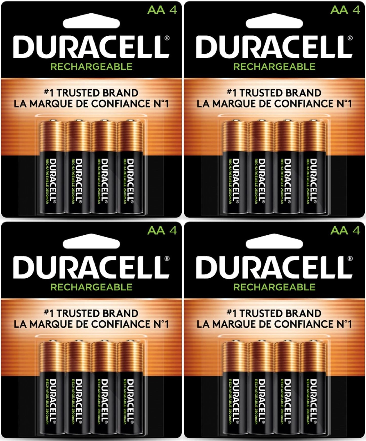 Duracell 16 X NEW AA Batteries Rechargeable NiMH Precharged 2400mAh