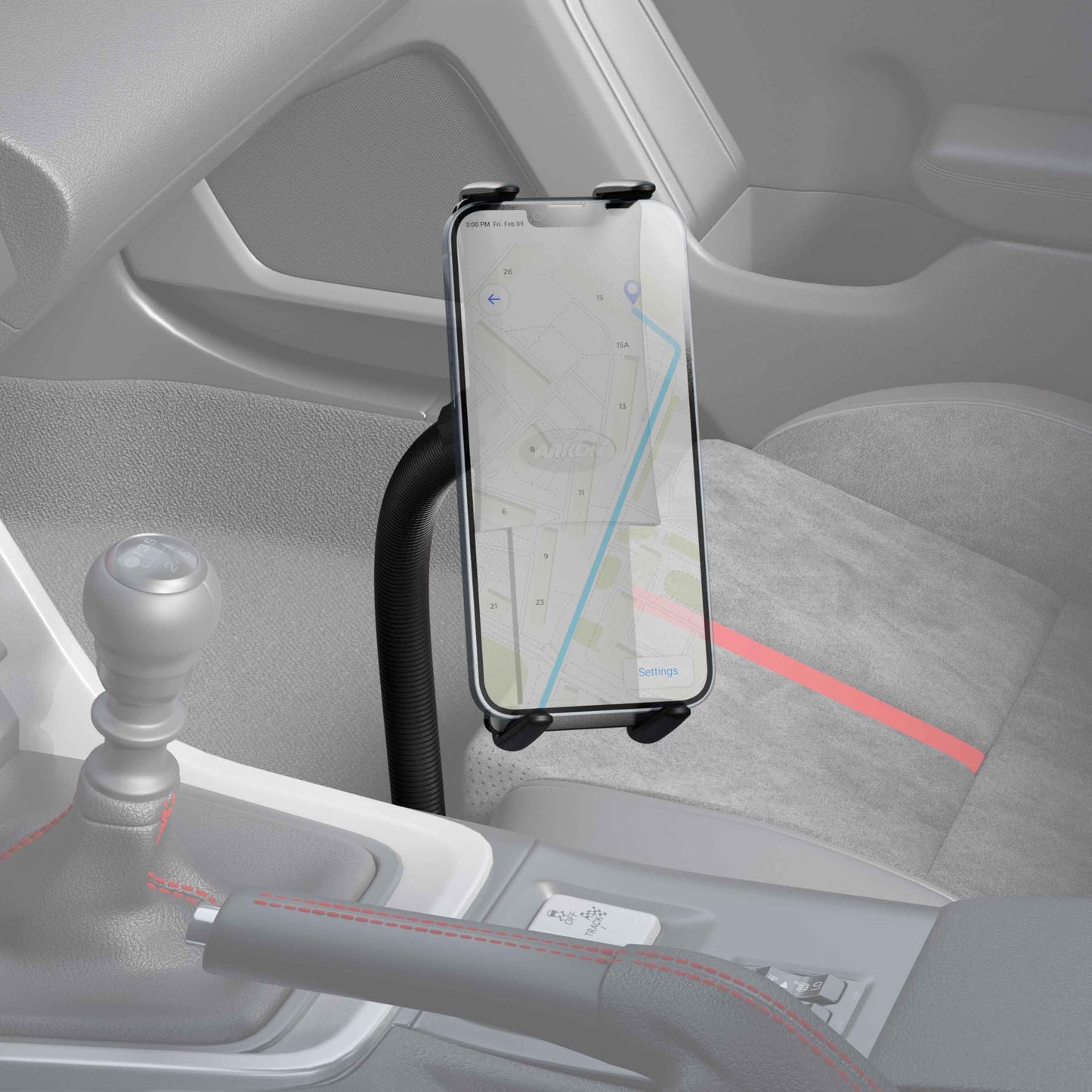 Arkon Mounts - Car Seat Rail Phone or Tablet Mount | Flexible Positioning | 22" Gooseneck | 360° Adjustability | Tablet Holder fits iPhone, Galaxy