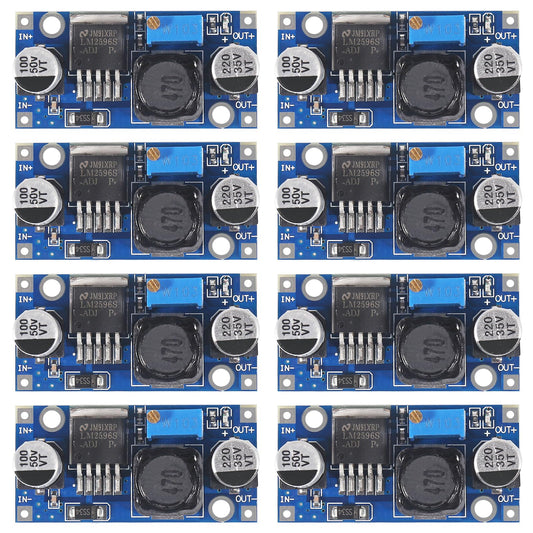 JUZITAO 8 Pack LM2596 DC to DC Buck Converter 3.0-40V to 1.5-35V High Efficiency Adjustable Voltage Regulator Power Supply Step-Down Module