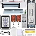 Smart Access Control System Kit - Metal Touch Keypad, 1200LB Magnetic Lock, Tuya App Remote Access, 2 Remote Controls, RFID Cards, Metal Exit Button