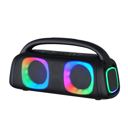 IQ Sound IQ-3540BT Portable Bluetooth Speaker with RGB Lights, TWS, Enhanced Stereo Sound, Voice Assistant Control, Hands-Free Mic, RGB Lighting