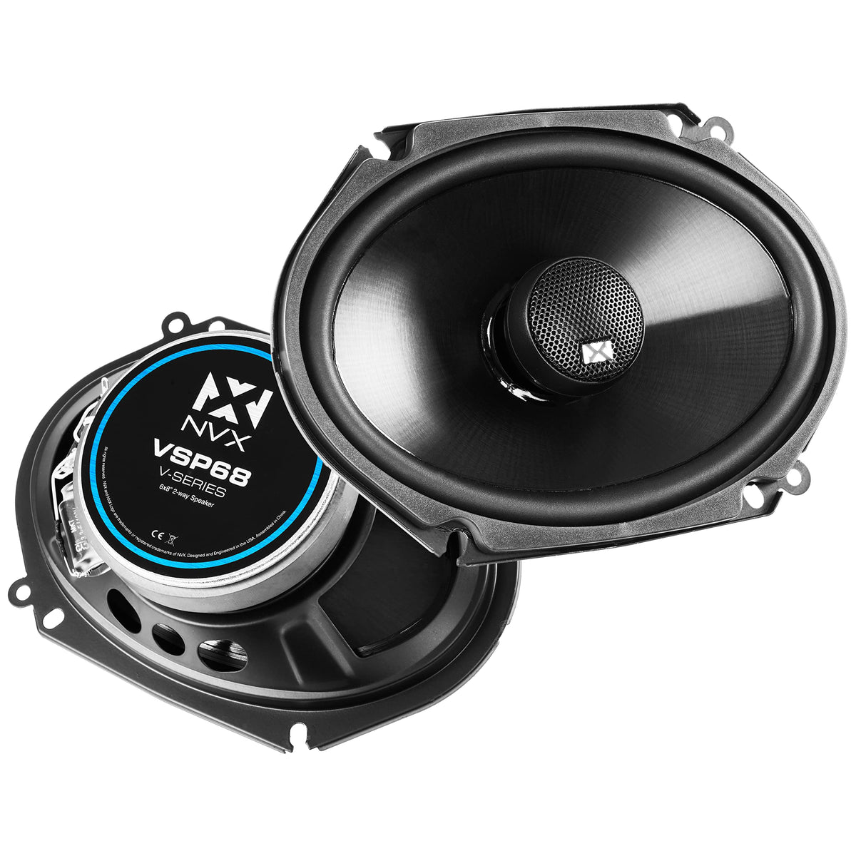 NVX VSP68 600W Peak (200W RMS) 6x8 V-Series 2-Way Coaxial Speakers with 25mm Silk Dome Tweeters