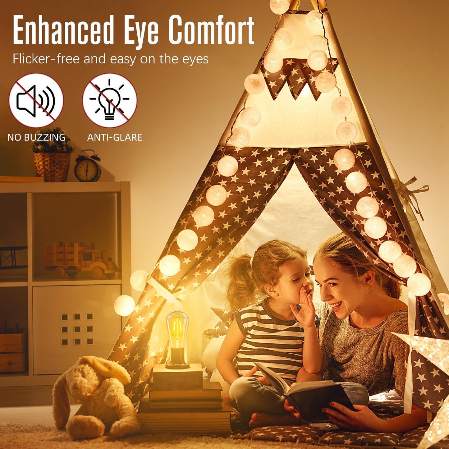 GvvooHome LED Edison Bulbs Dimmable, E26 Bulb 60 watt Equivalent Soft White