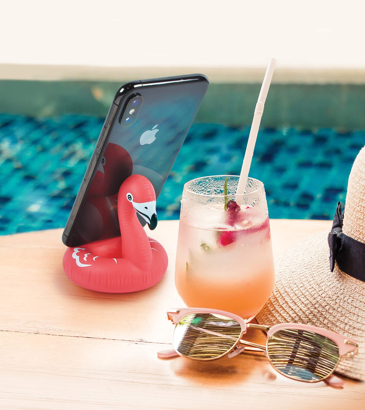 Genuine Fred FLOAT ON, Flamingo Phone Stand - Smartphone holder for desk - Cute home & office accessories - Compatible with Android/iPhone & More