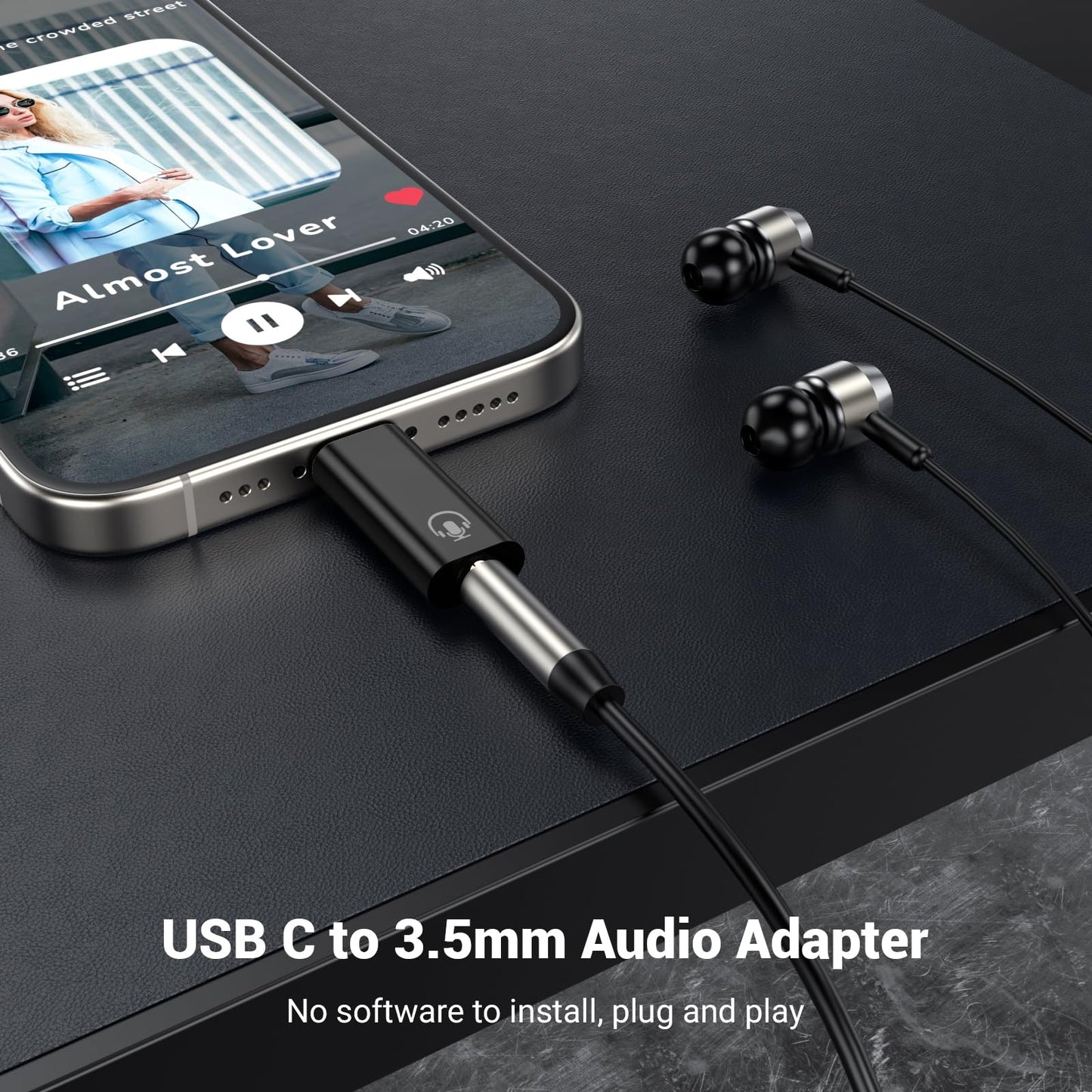 Fidioto 4 Pack USB C to 3.5mm Jack Audio Adapter, USB C to Headphone Jack Adapter Compatible with iPhone17/ 16 Plus 17/16 Pro Max/Samsung
