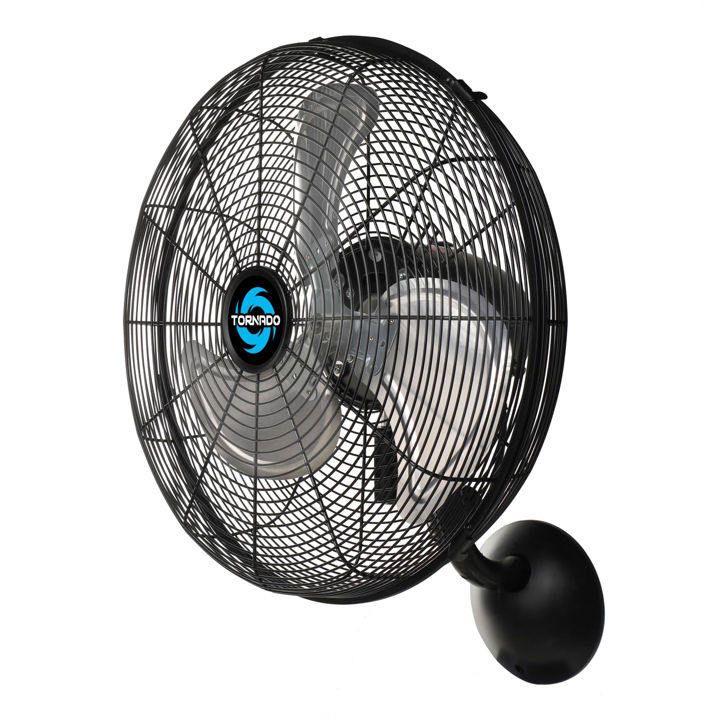 Tornado 16 Inch Professional High-Velocity Oscillating Wall-Mounted Fan - Ideal for Industrial, Commercial, and Residential Spaces - 3-Speed Settings