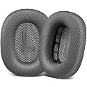 SOPROM Ear Cushions for AirPods Max 1 & 2 Over-Ear Headphones Earpads Replacement Covers Cups Pads with Durable Mesh Fabric, Softer Foam - Space Gray