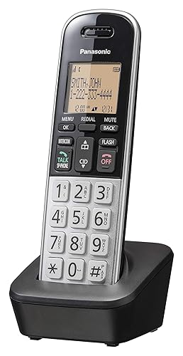 Panasonic Compact Cordless Phone with DECT 6.0, 1.6" Amber LCD and Illuminated HS Keypad, Call Block, Caller ID, Multiple Display Languages - 1