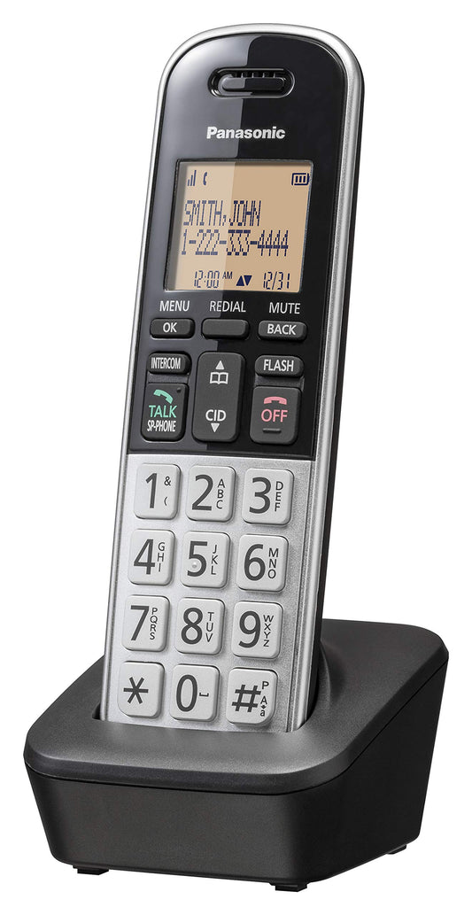 Panasonic Compact Cordless Phone with DECT 6.0, 1.6" Amber LCD and Illuminated HS Keypad, Call Block, Caller ID, Multiple Display Languages - 1