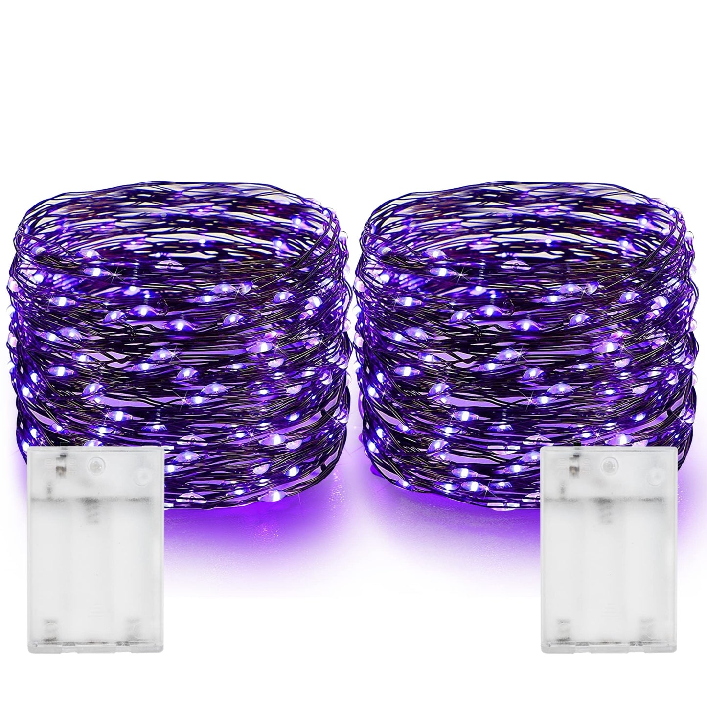 Dazzle Bright Halloween Fairy String Lights, Total 40FT 120LED Copper Wire Battery Operated Waterproof Lights, Halloween Decorations for Indoor Home