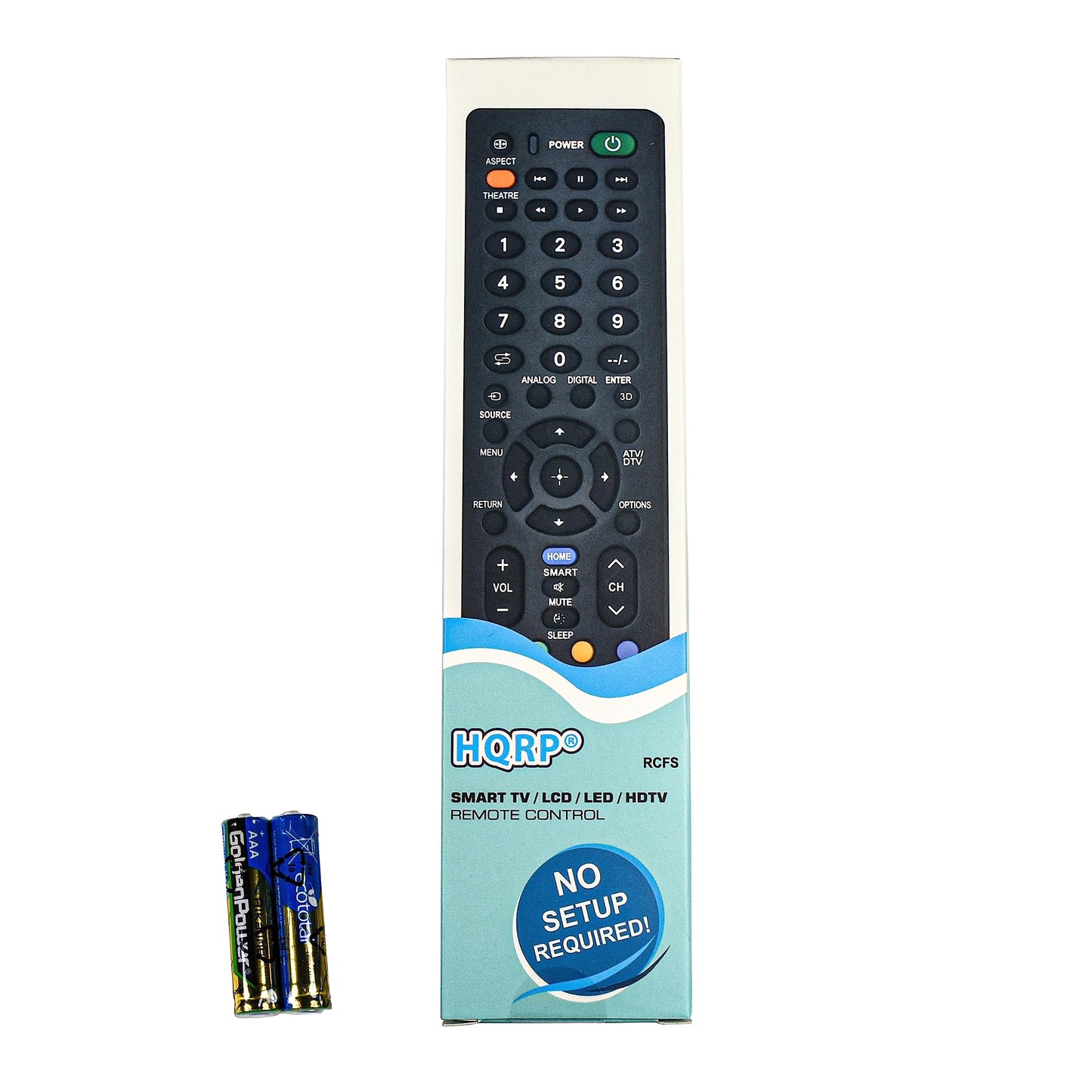 HQRP Remote Control Compatible with Sony Bravia KLV-40U100M KLV-40ZX1M KLV-S15G10 KLV-S19A10 KLV-S20G10 KLV-S23A10 LCD LED HD TV Smart 1080p 3D Ultra