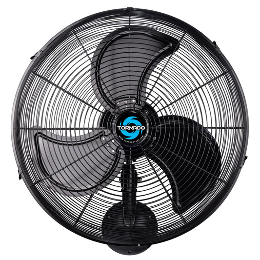 Tornado 20 Inch Pro Series High Velocity Oscillating Waterproof Outdoor Wall Mount Fan For Industrial, Commercial, Residential Use 3 Speed 5250 CFM UL