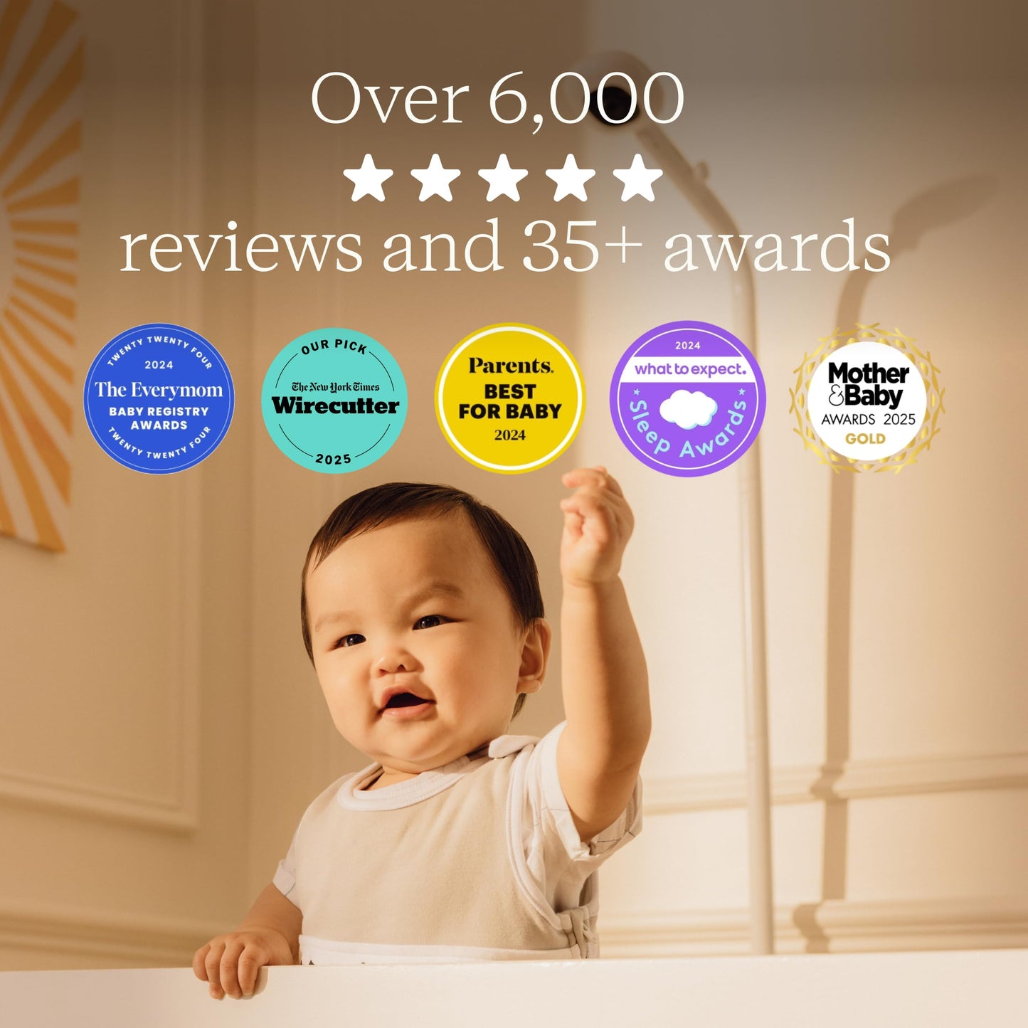 Nanit Pro Smart Baby Monitor - Camera & Floor Stand - 1080p Wi-Fi Video Camera, 2-Way Audio, See Your Baby from Anywhere, Sound/Motion/Cry