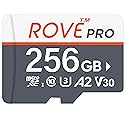 ROVE PRO Micro SD Card microSDXC 256GB Memory Card with Full-Size SD Adapter 100MB/s Read Speed, C10, U3, V30, 4K, A2 for Dash Cam, Android Smart