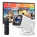 Mini Projector, Portable Projector 4K Support, Full HD 1080P Outdoor Projector, 270° Rotation Movie Projector, Compatible with Smartphone, TV Stick