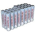 Tenergy High Drain AA and AAA Battery, 1.2V Rechargeable NiMH Batteries Combo, 12 Pack 2500mAh AA Cells and 12 Pack 1000mAH AAA Cell Batteries