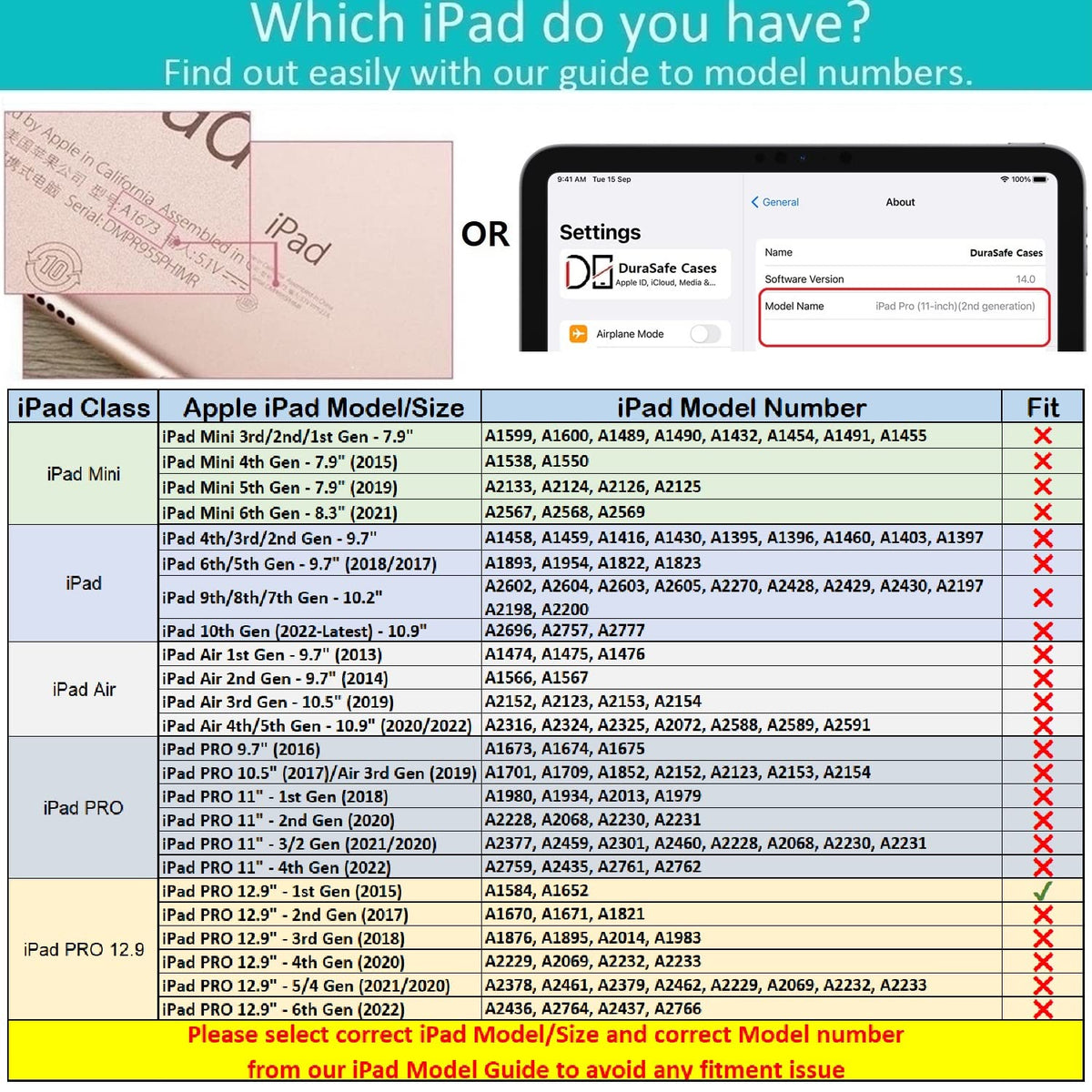 DuraSafe Cases iPad PRO 12.9 Inch 1st Gen [ Pro 12.9 2015 1 Gen ]